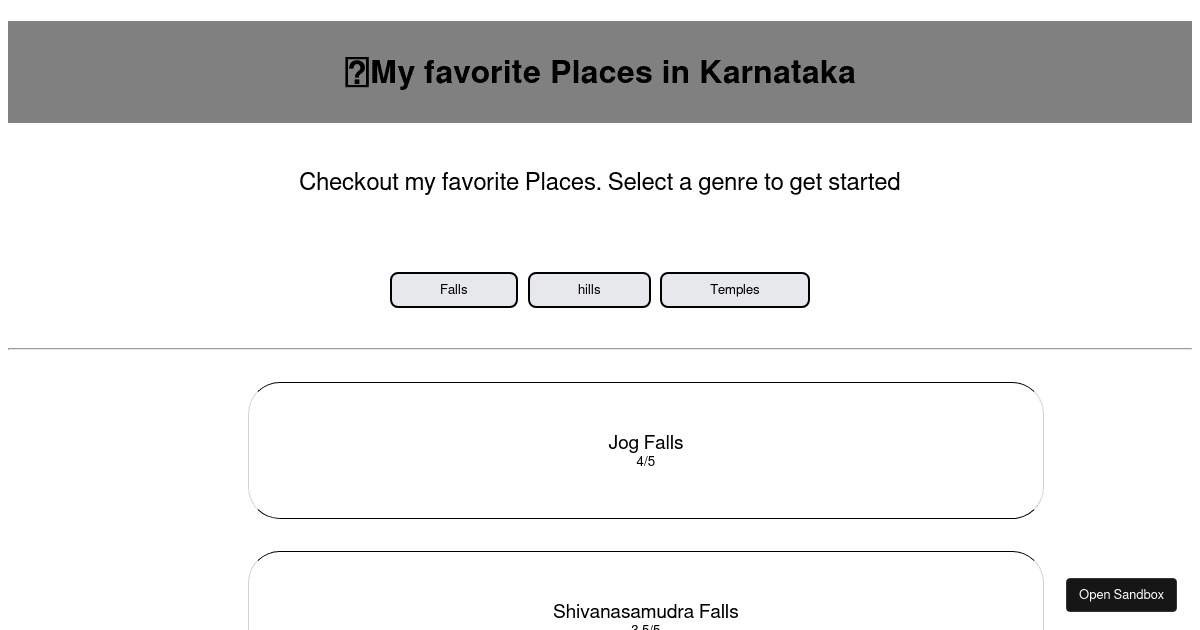 favplaces - Codesandbox