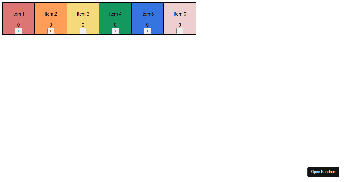 Sorting State - Codesandbox