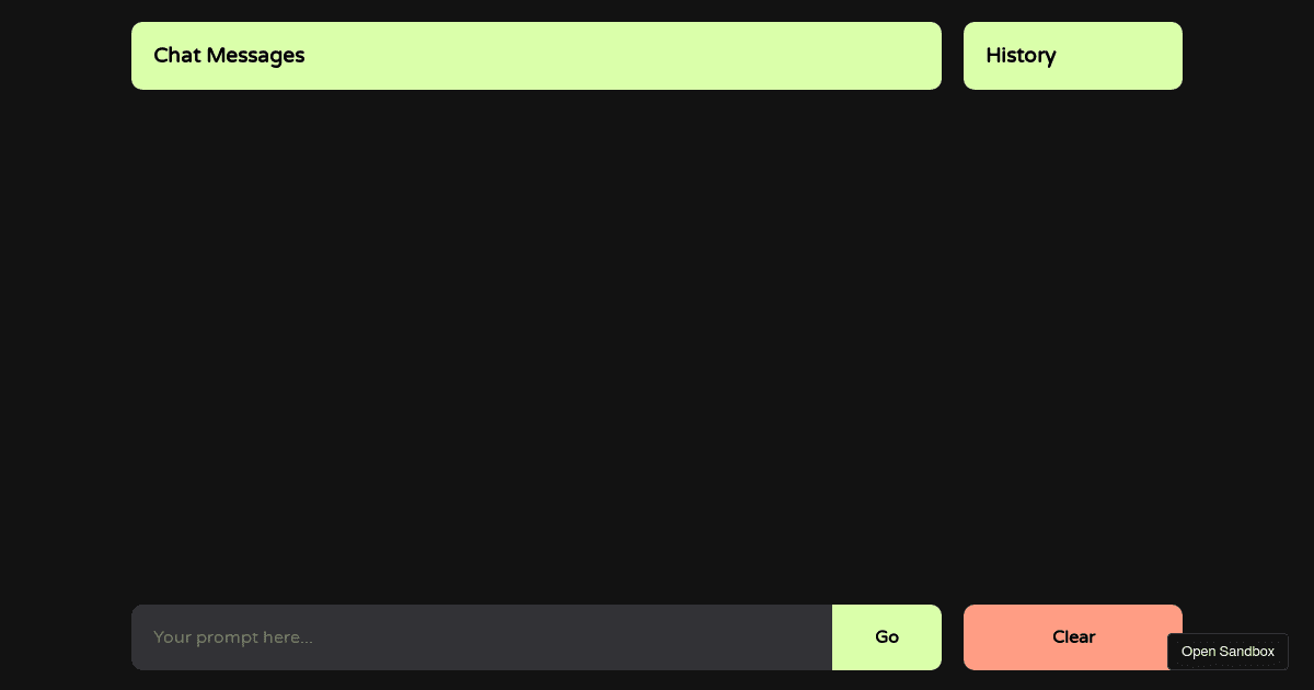 ReactChatGPT Codesandbox