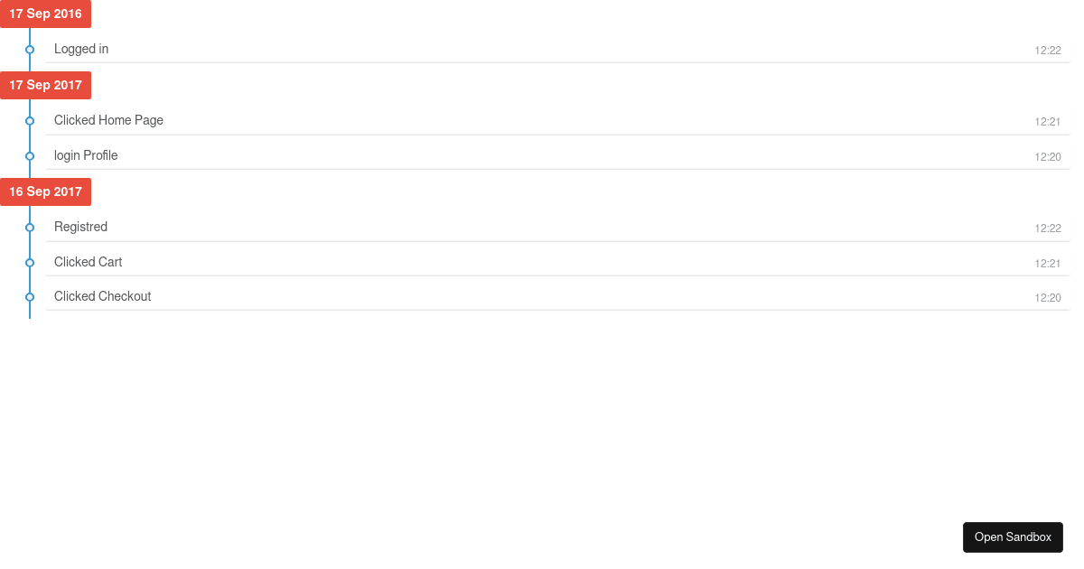 React Timeline (forked) - Codesandbox