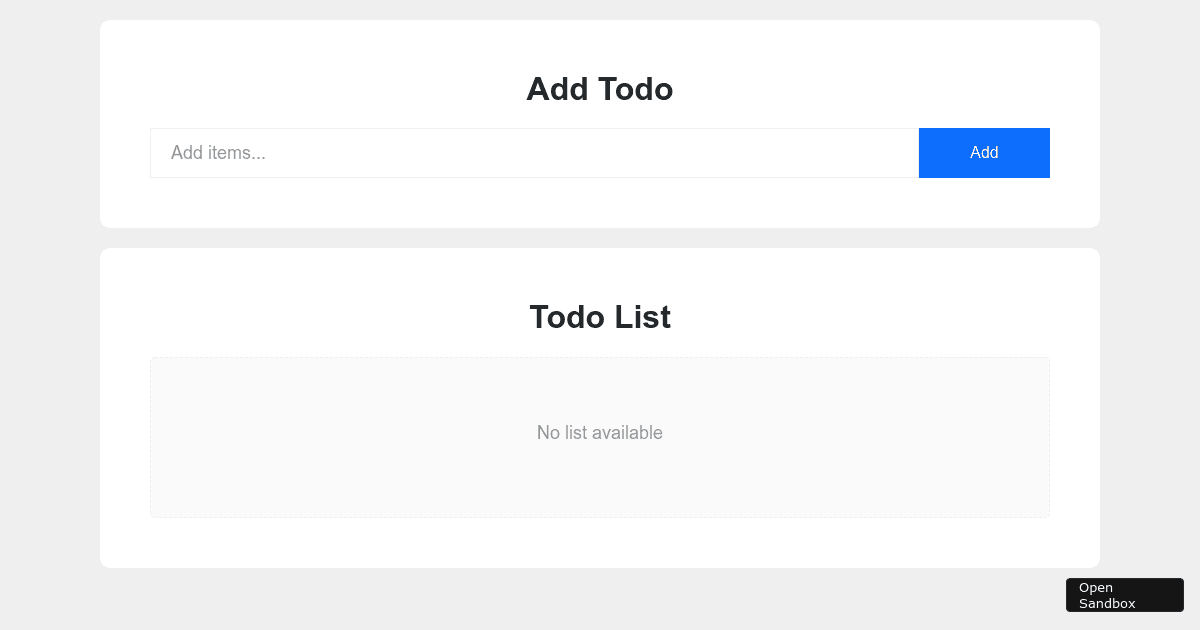Todo List / Fetch API Data via Axios - Codesandbox