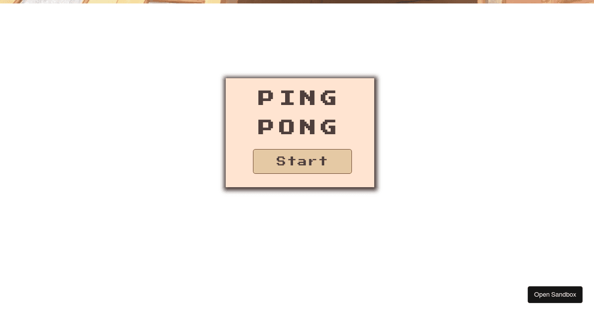 pingponggame Codesandbox