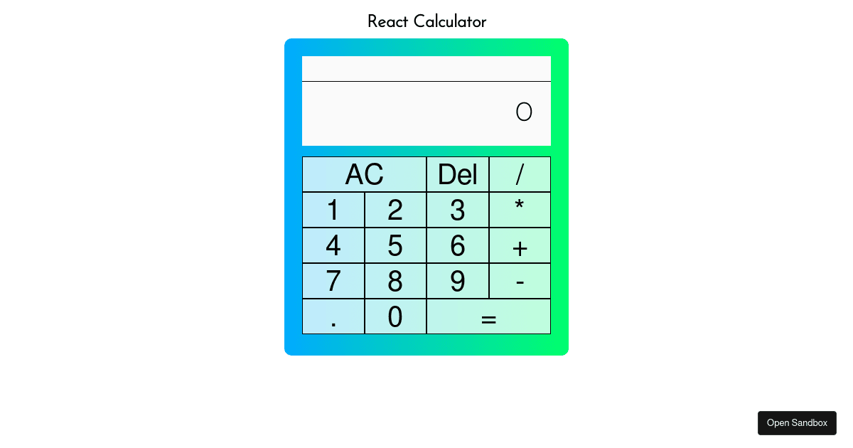 react - Codesandbox