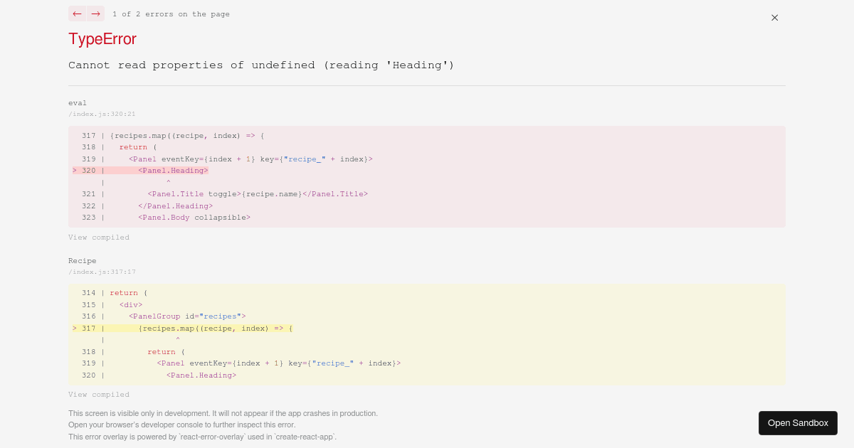 Recipe Box (forked) - Codesandbox