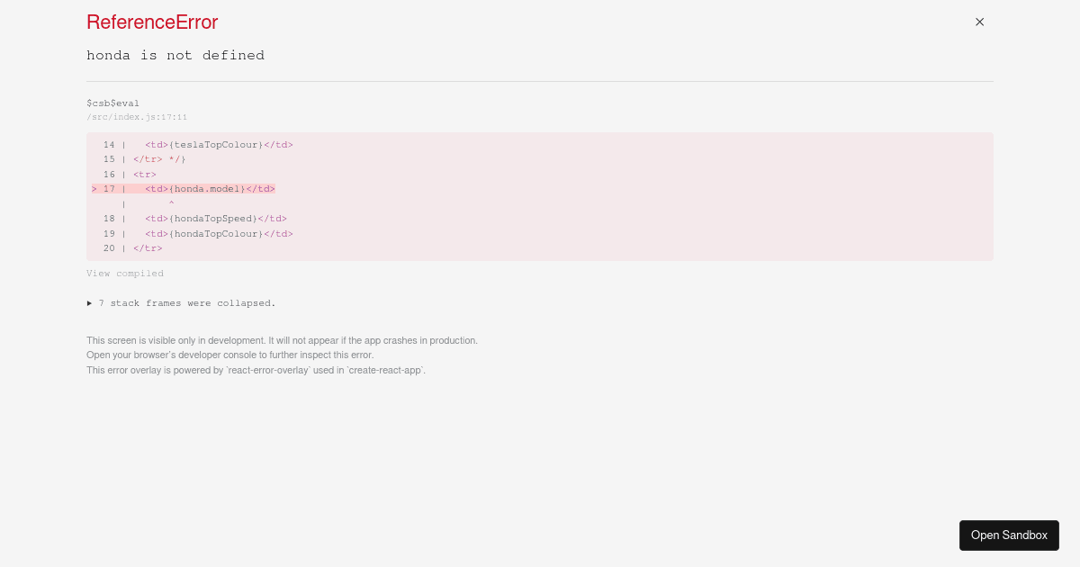 ES6 Destructuring (forked) - Codesandbox