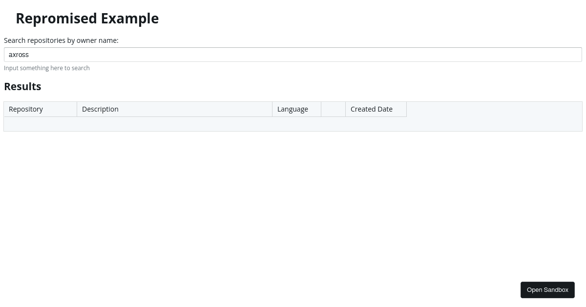 Repromised Example (forked) - Codesandbox