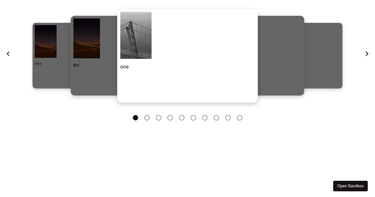 Stacked center carousel latest - Codesandbox
