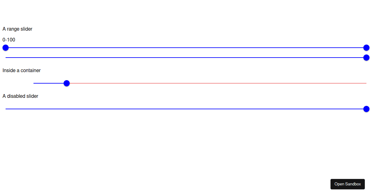 rangeslider Codesandbox