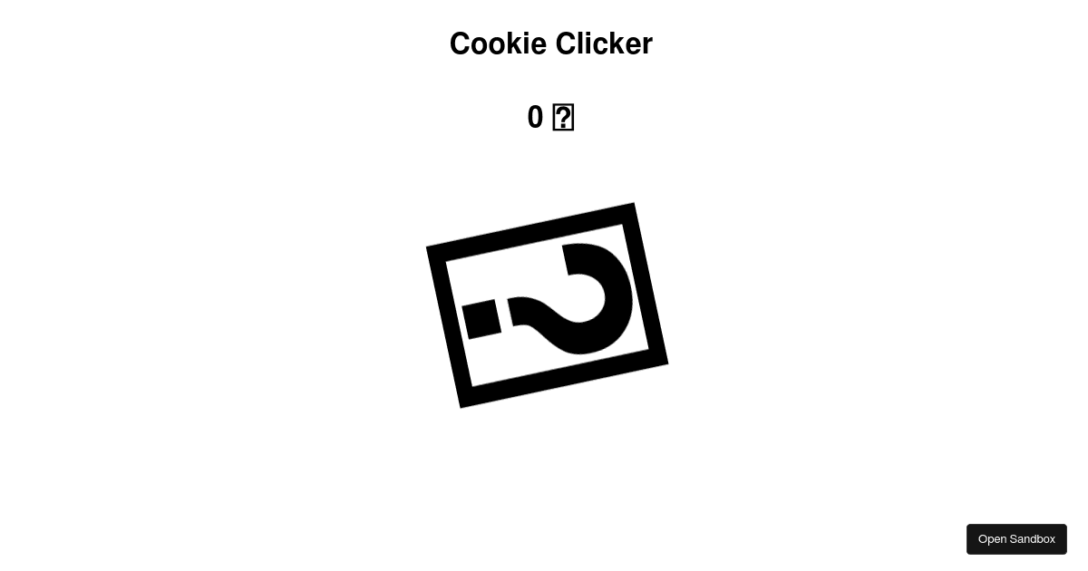 Cookie Clicker - Codesandbox