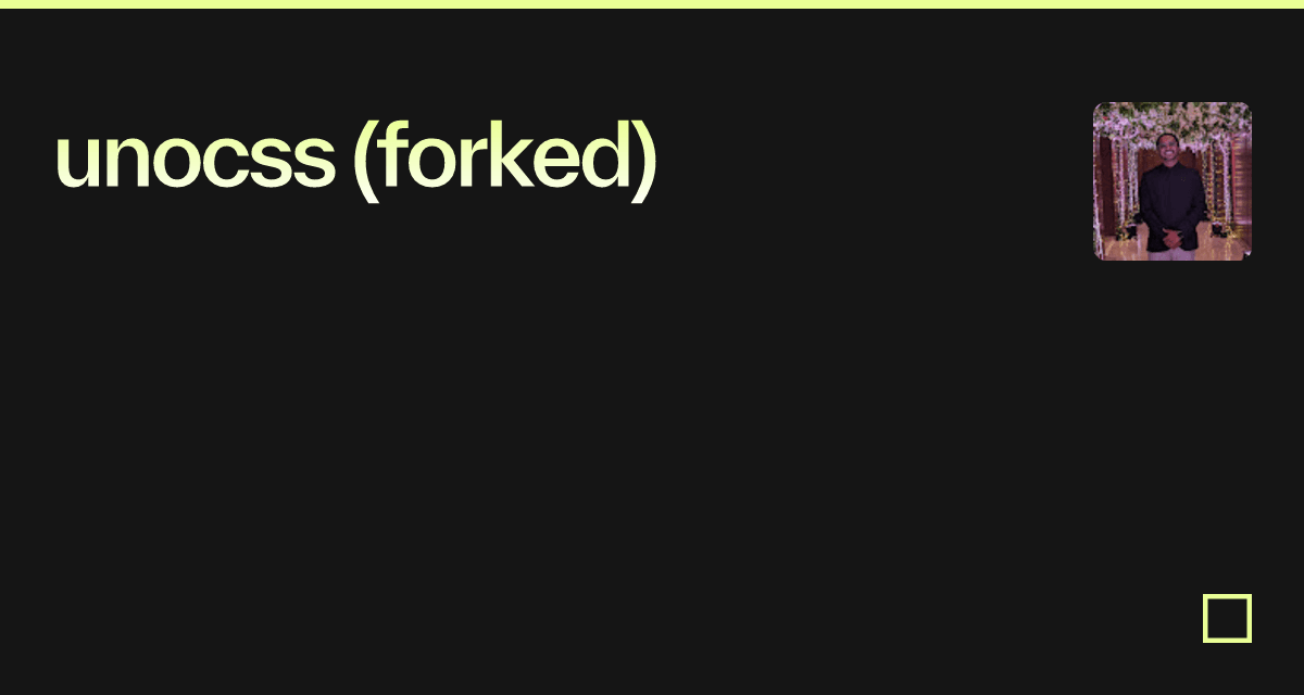 unocss (forked) - Codesandbox