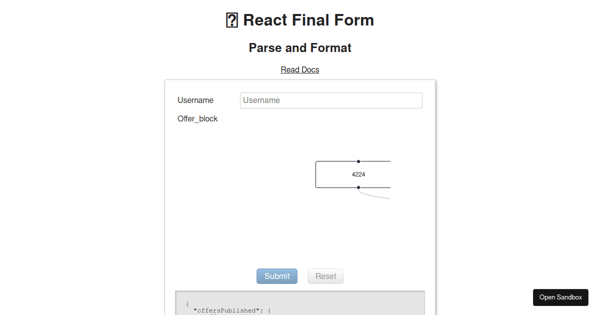 🏁 React Final Form - Parse and Format (forked) - Codesandbox