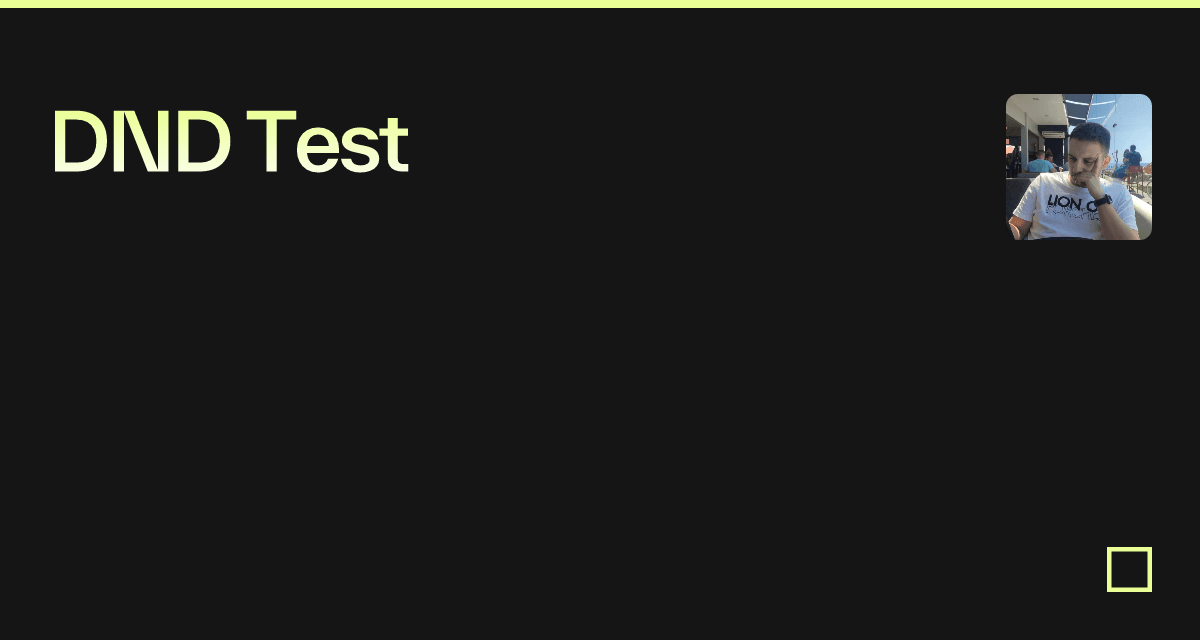 DND Test - Codesandbox