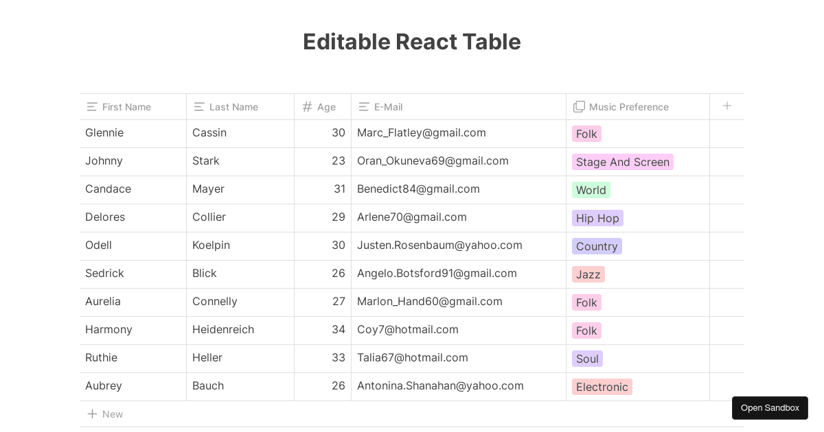 editable-react-table (forked) - Codesandbox