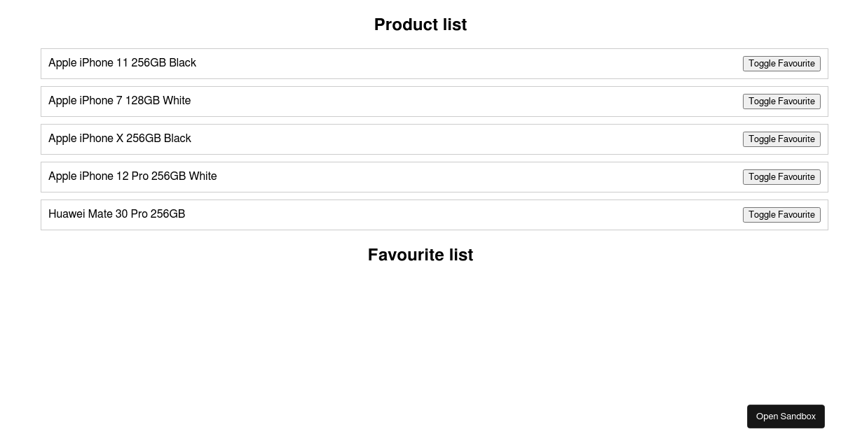 react - Codesandbox