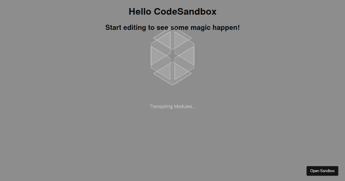 React - Codesandbox