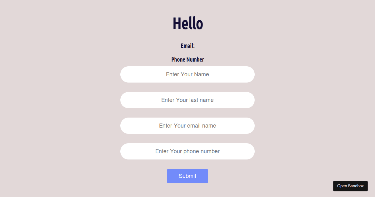 Multiple Login Handling - Codesandbox