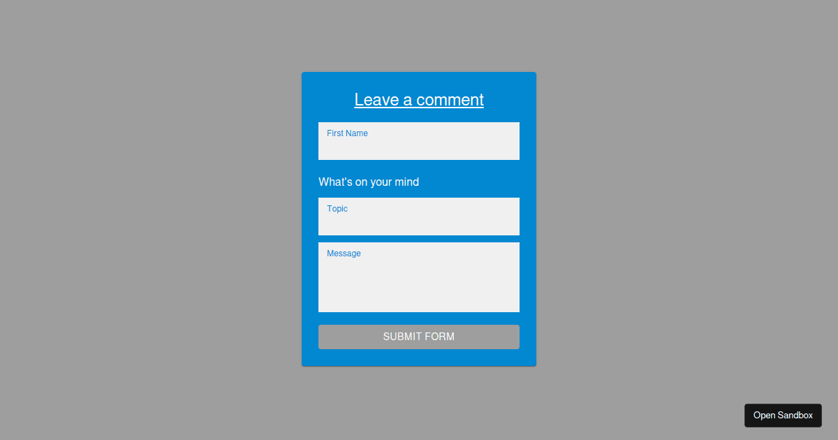 form-mastery-1-codesandbox