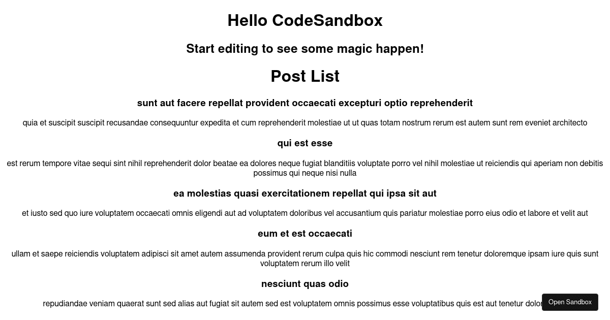 redux-posts-app - Codesandbox
