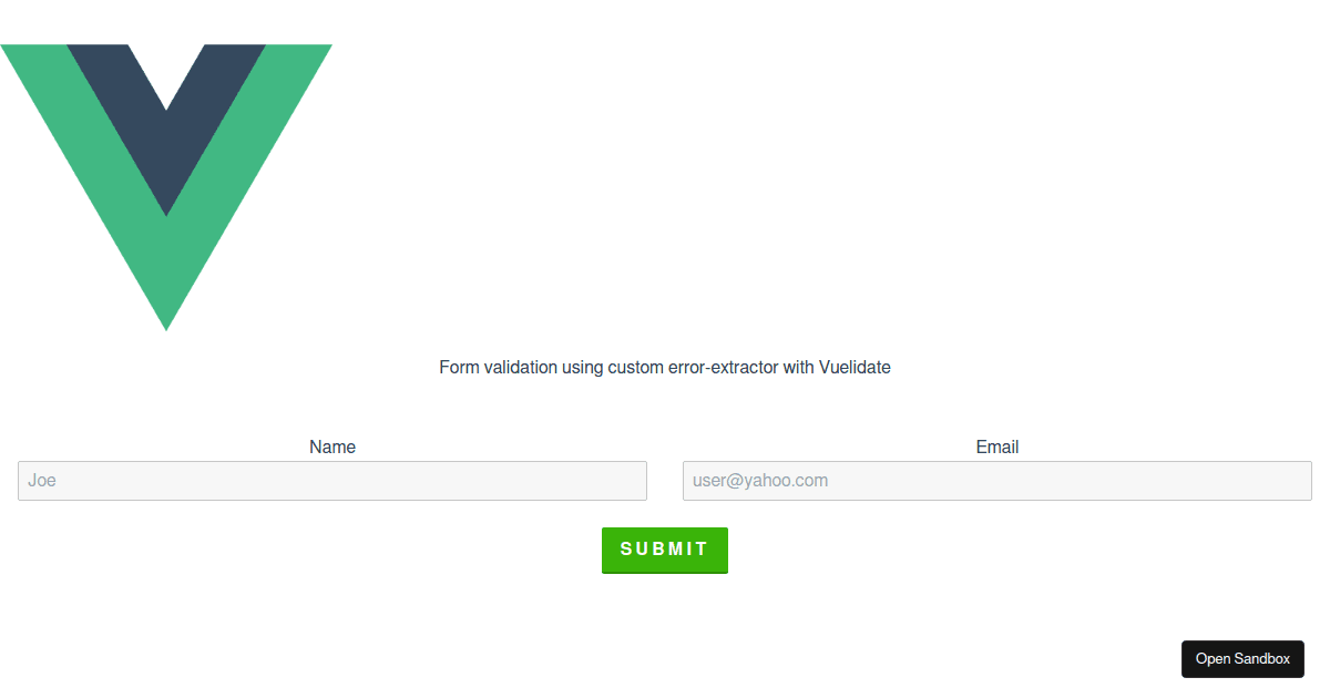 Server Errors with Vuelidate-error-extractor (forked) - Codesandbox