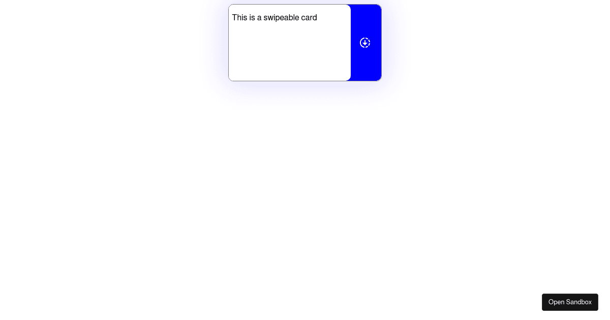swipe card - Codesandbox