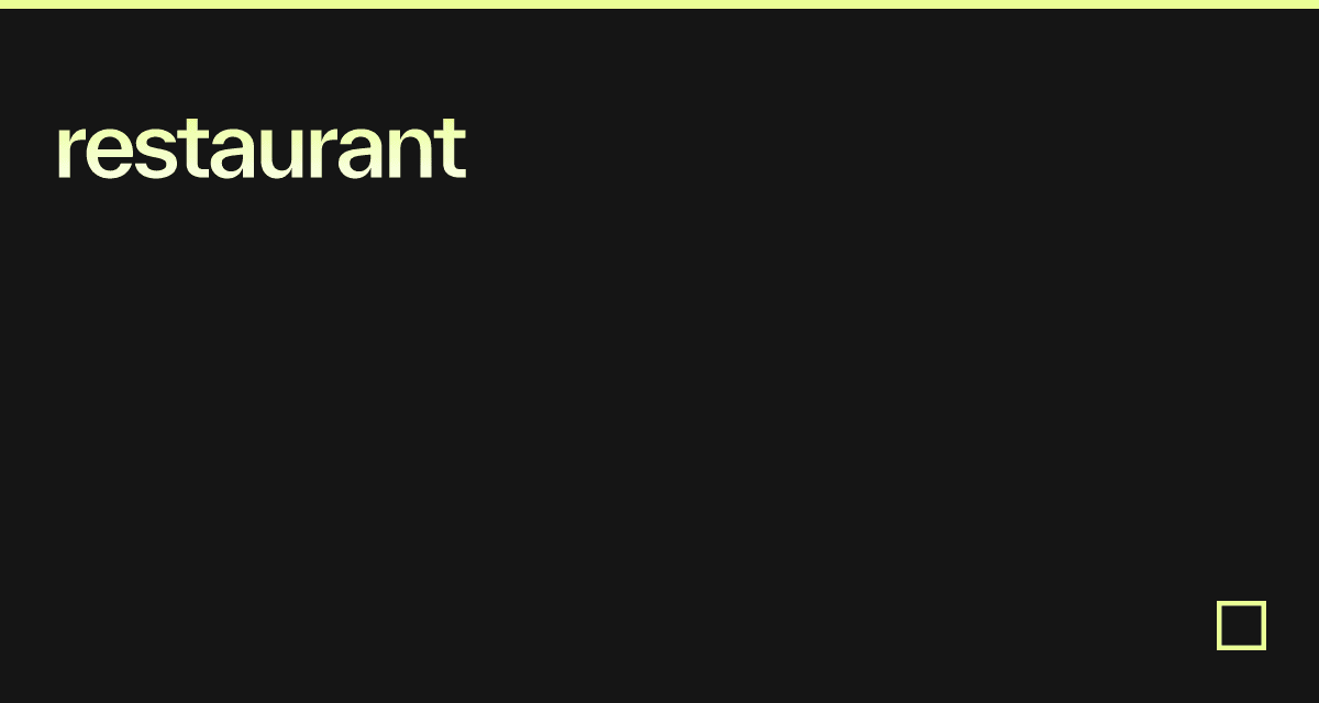 restaurant - Codesandbox
