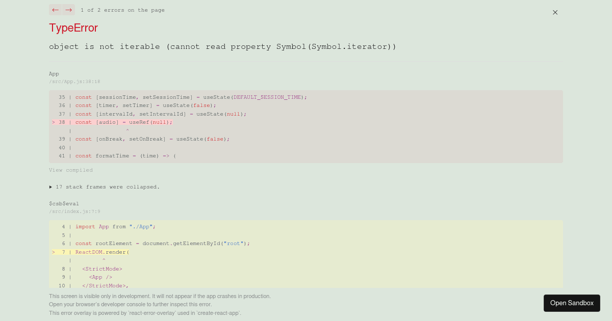 Pomodoro Clock - Codesandbox