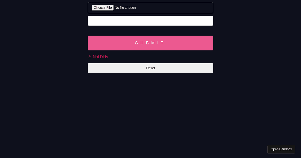 React Hook Form - useForm Template - Codesandbox