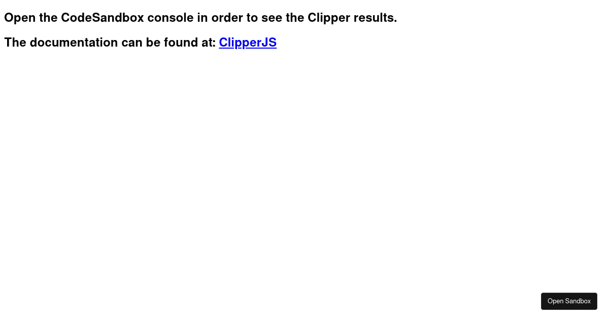 clipper-js Test - Codesandbox