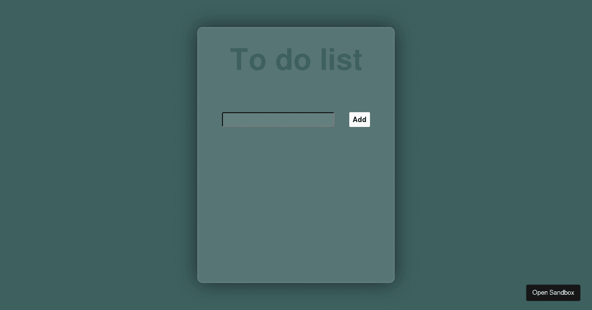 react - Codesandbox