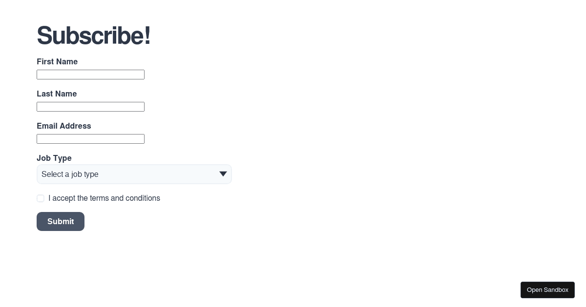 Formik v2 Tutorial - Final - Codesandbox