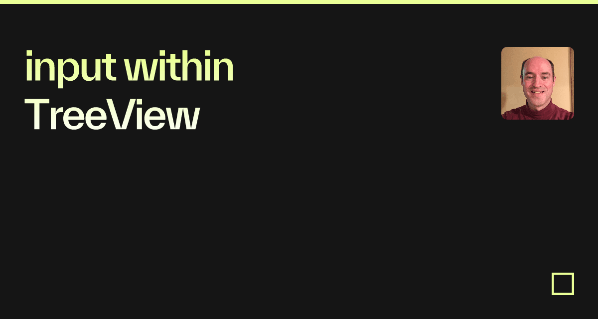 input within TreeView - Codesandbox