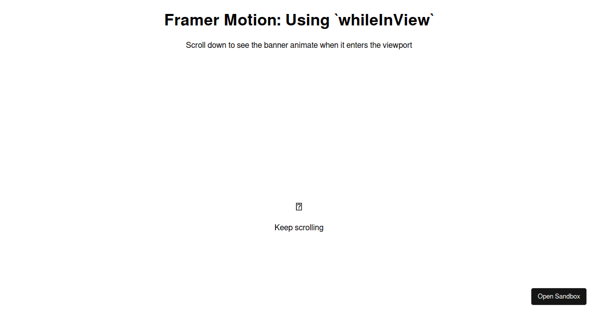 Framer-motion-animate-when-scrolled-into-view - Codesandbox