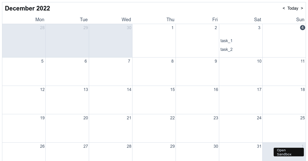 monthly-calendar - Codesandbox