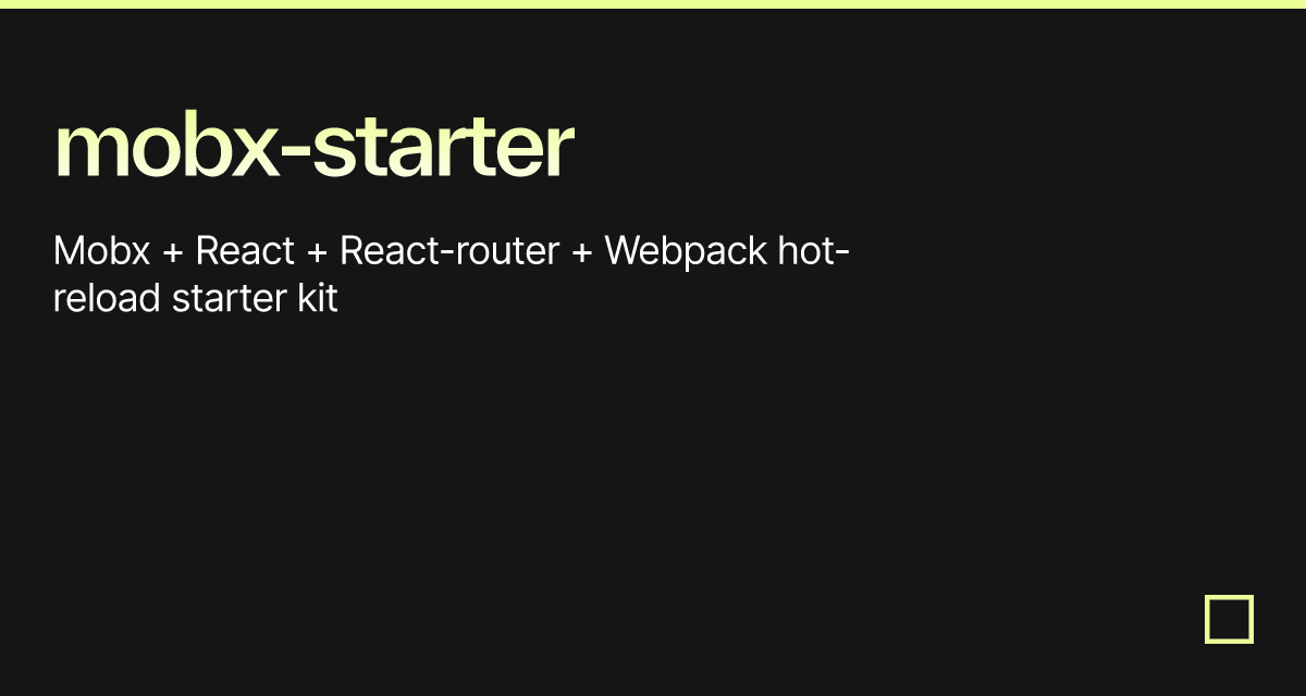mobx-starter - Codesandbox