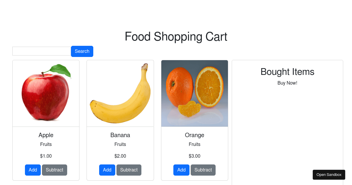 react - Codesandbox