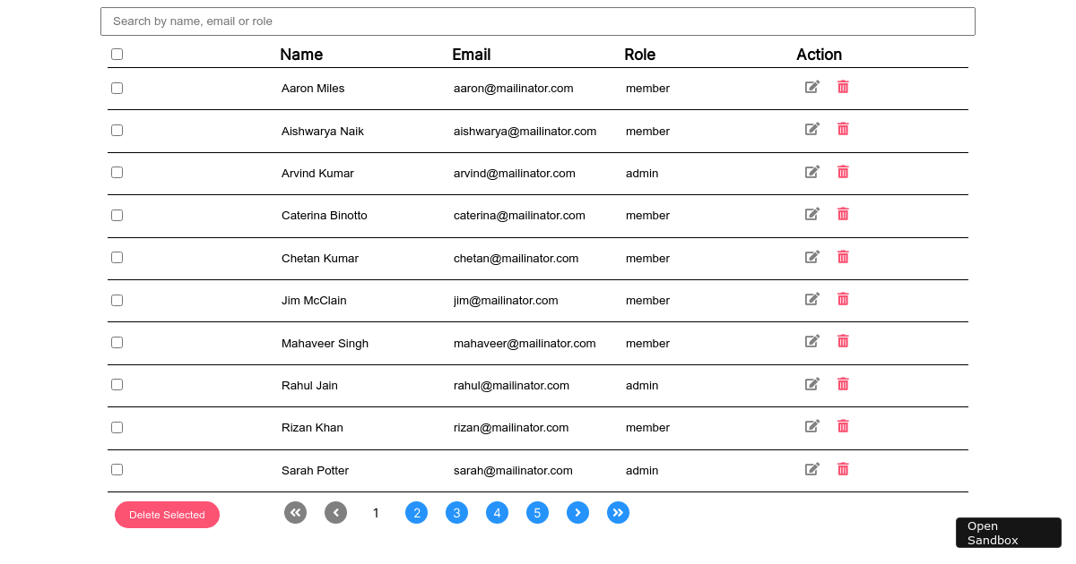 react - Codesandbox