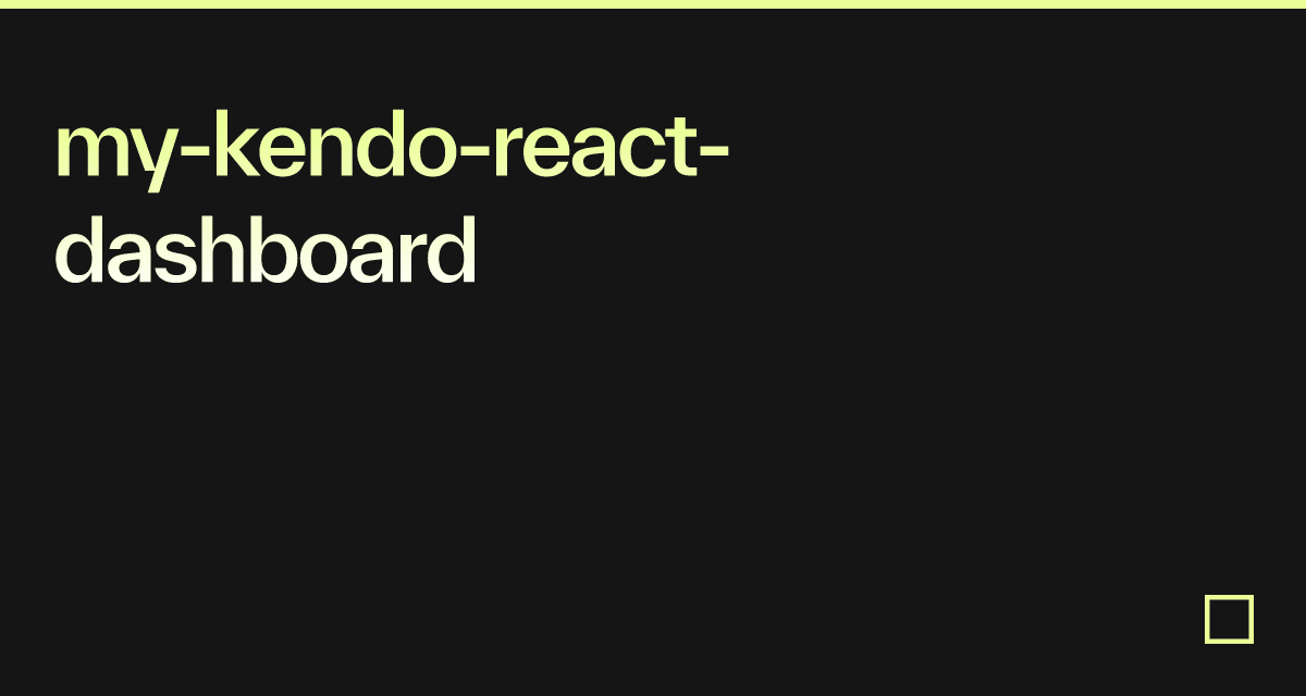 mykendoreactdashboard Codesandbox