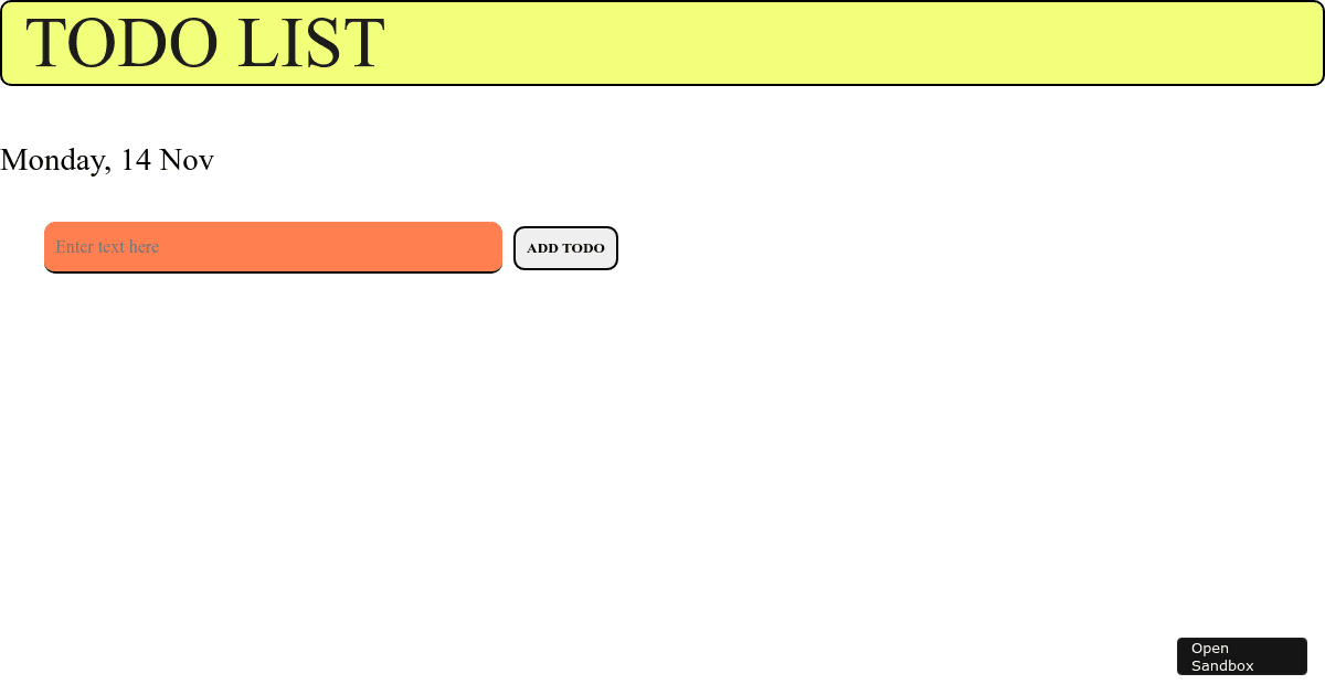 react - Codesandbox
