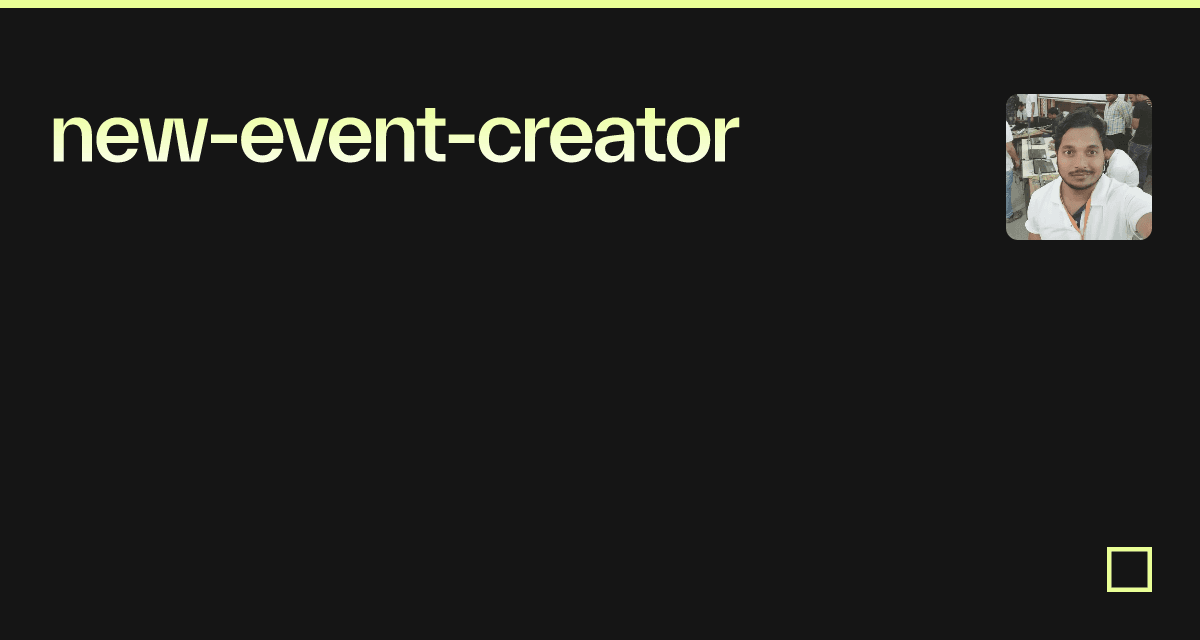 new-event-creator - Codesandbox