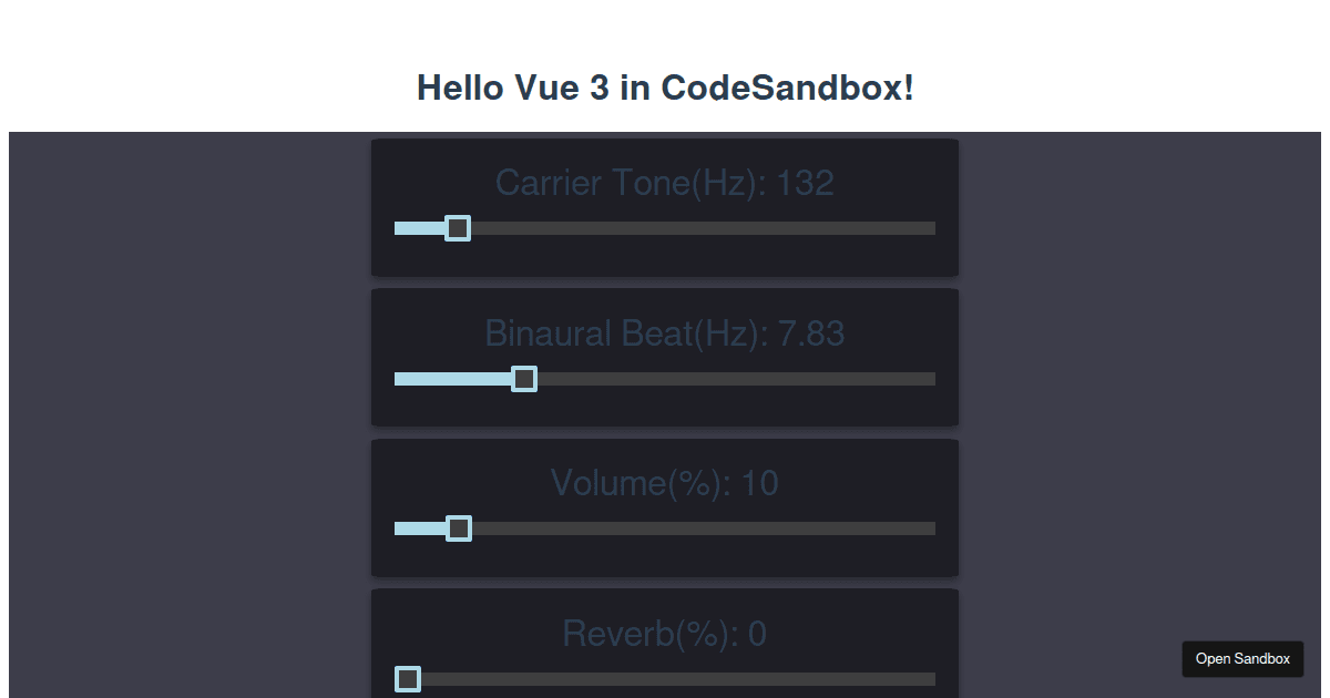 Vue 3 audio example - Codesandbox