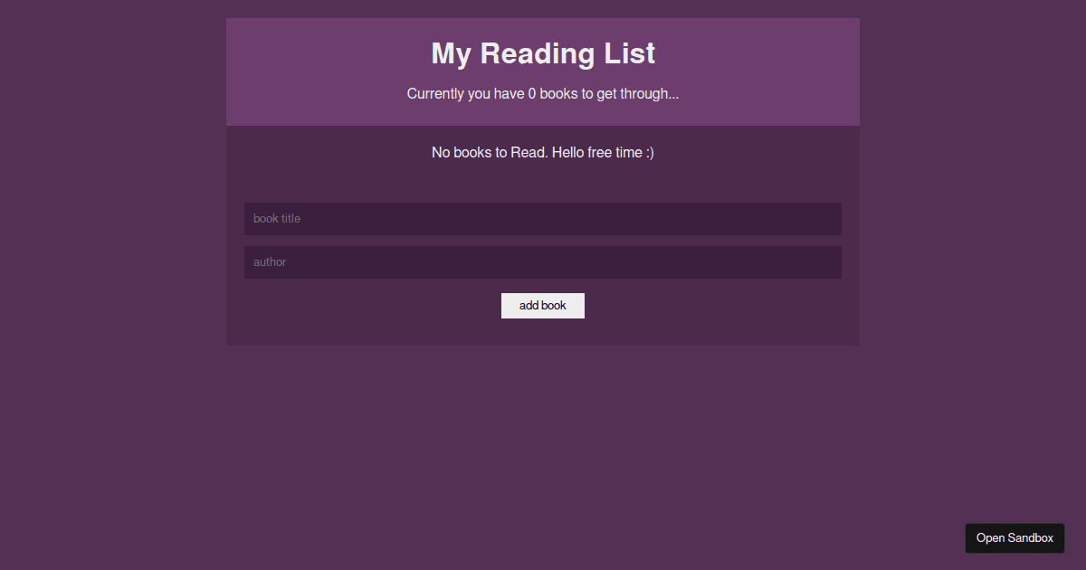 context & reducer example - Codesandbox