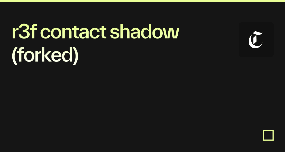 r3f contact shadow (forked) - Codesandbox