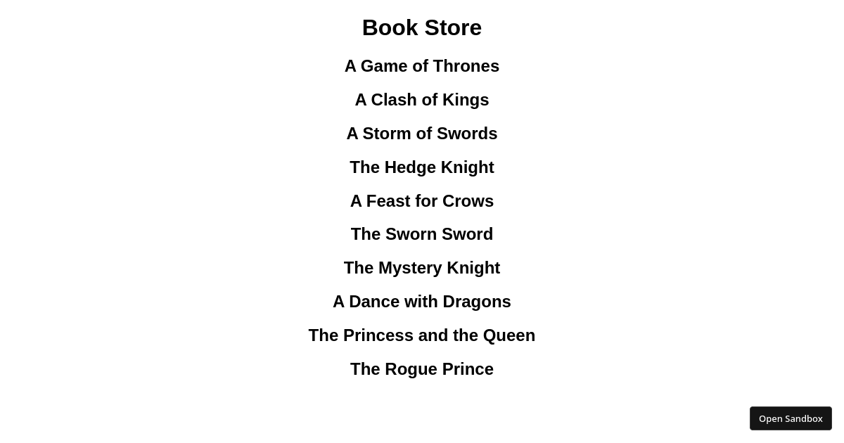 fetching book data - Codesandbox