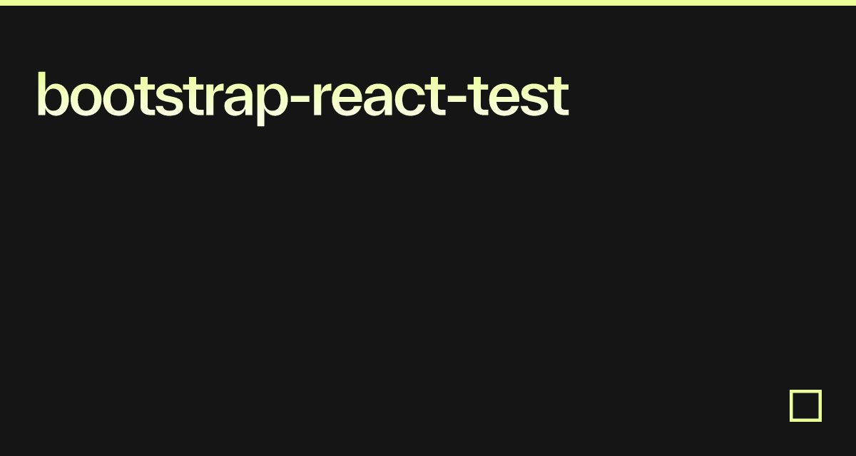bootstrap-react-test - Codesandbox