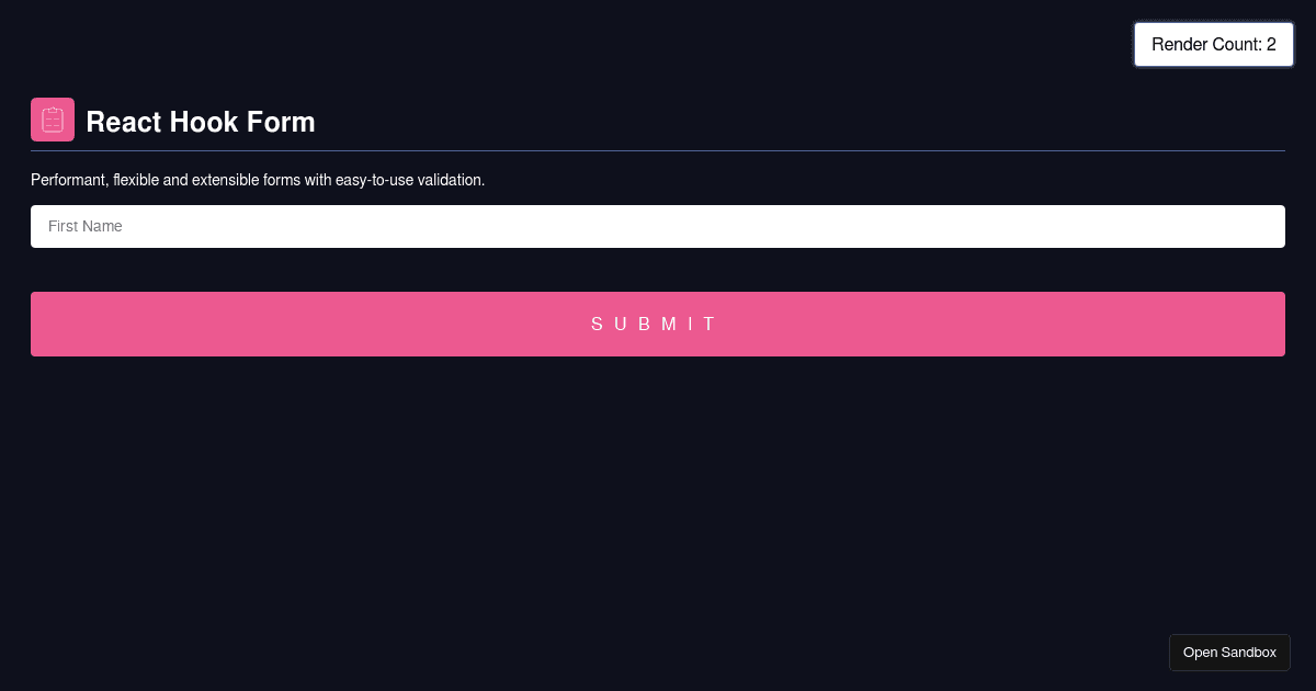 React Hook Form V7 (TS) Template - Codesandbox