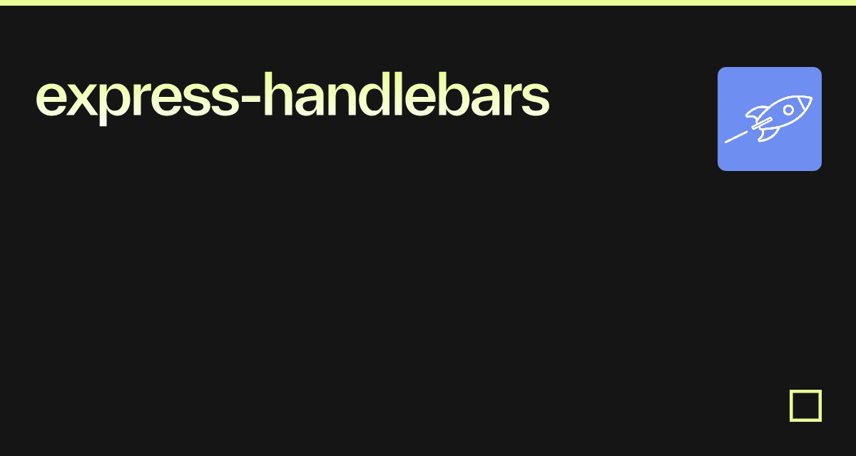 expresshandlebars Codesandbox