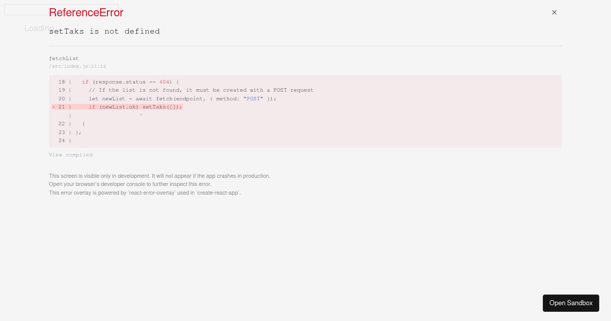 Using the useEffect to load data from API on component mount - Codesandbox