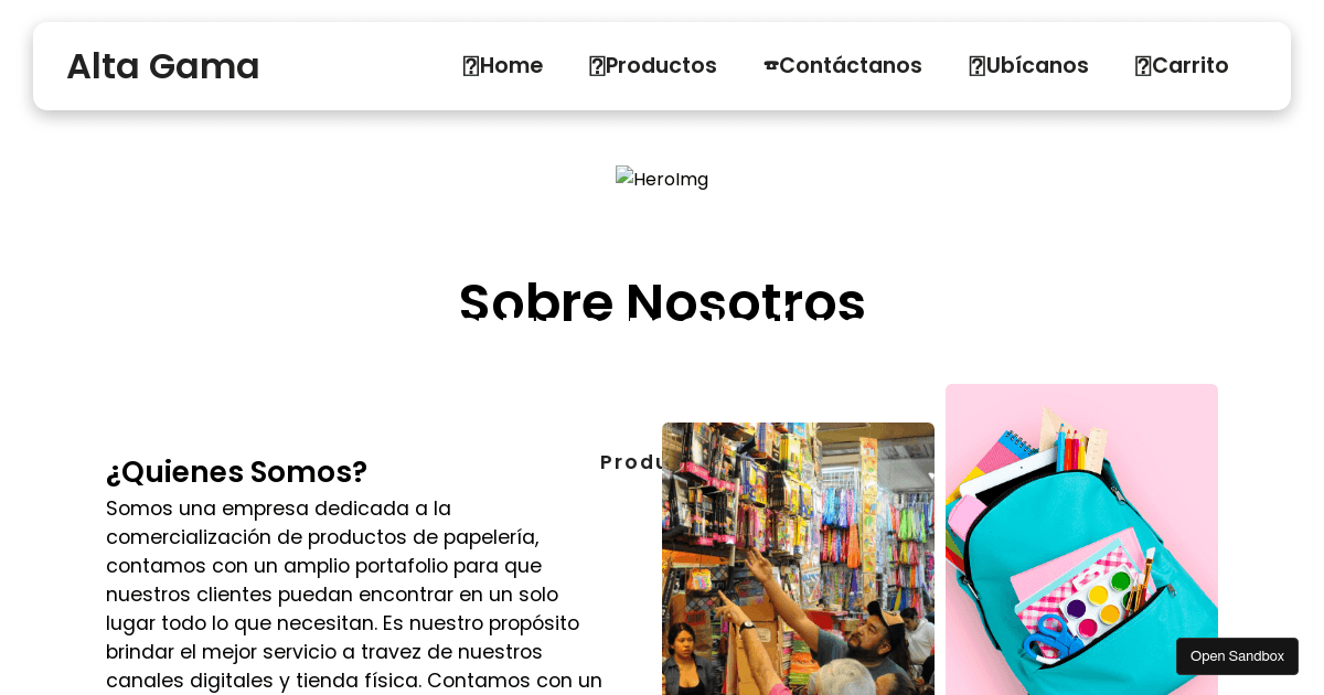 Gam Alta Code ALTA GAMA - Codesandbox