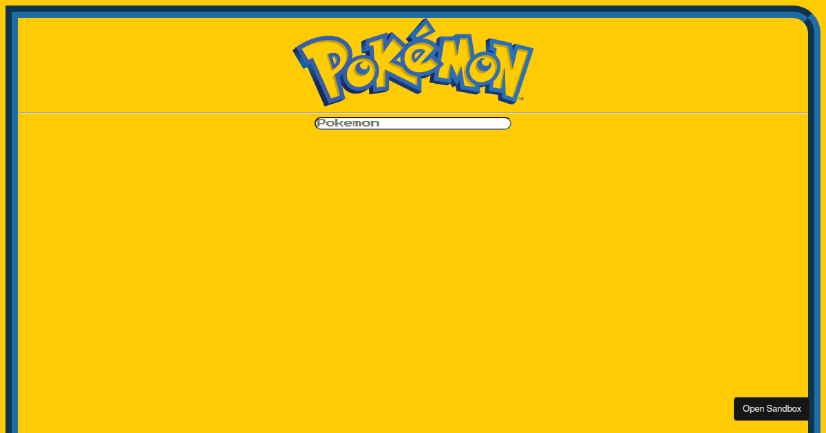 Pokedex - Codesandbox