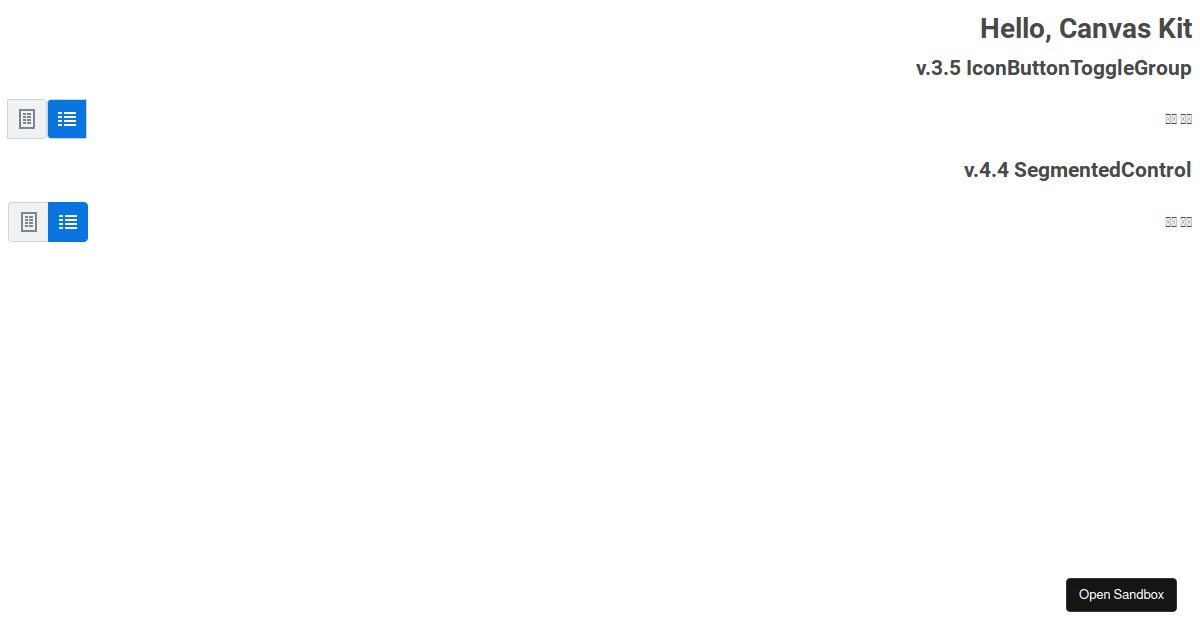 Segmented Control Test - Codesandbox